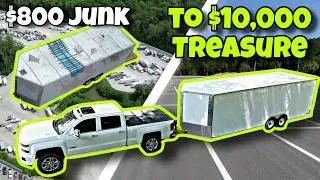 I Rebuilt a TOTALED $800 Enclosed Car Trailer and Made it Look Like NEW