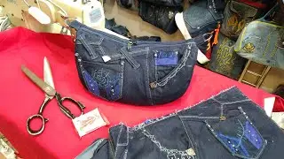 Как сделать сумку из джинсов своими руками DIY handmade denim bag Jeans Fantasy Мастер Юрий