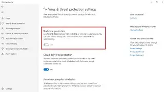 How To Turn On Windows Defender Real-Time Protection On Windows 10 and Windows 11