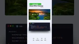 Glass Effect Navbar #reels #youtube #navbar #trending #coding #leetcodechallenge #codingchallenges