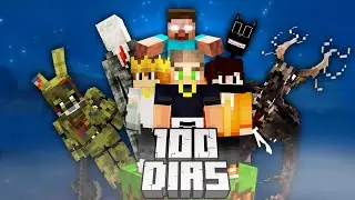 100 DIAS ZERANDO O MINECRAFT COM TODOS OS MODS DE TERROR QUE EXISTEM EM APENAS UM BLOCO EM TRIO