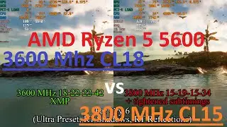 AMD Ryzen 5600: stock vs overclocked/tuned RAM (3600 MHz CL18 vs 3800 MHz CL15). Does memory matter?