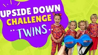 Hilariuos Upside Down Glasses Challenge with 2 Sets of Twins!