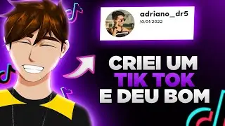 CRIEI UMA CONTA NO TIK TOK DO ZERO E DEU NISSO...