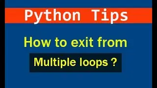 How to Exit From Multiple Loops in python