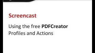 PDFCreator - Convert files to PDF using Profiles and Printers