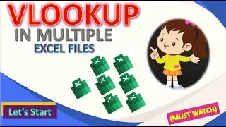 How to use vlookup to extract Data From Different Excel File |vlookup in multiple sheets |vlookup |