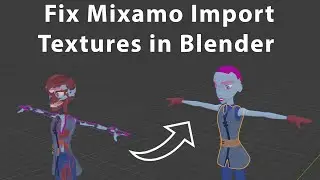 Blender 3.4 - Fix transparent material from mixamo import tutorial