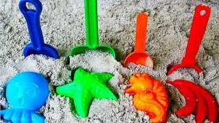Play with sand molds/Learn colors and numbers with baby #sandmolds