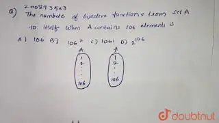 The number of bijective functions from set A to itself when A contains    |Class 12 MATH | Doubtnut