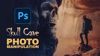 I Created a Skull Cave Photo Manipulation With Free Stock Images In Photoshop