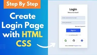 How to Create Login Form with HTML and CSS | Easy Tutorials | Step by Step | Latest Design 2023