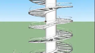 spiral staircase in sketchup