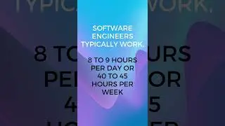 How many hours do software engineers work? #shorts