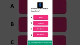Java Quiz 18 - Which of these is immutable class? #java #quiz