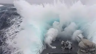 Ship in Storm | WARSHIP Hit By Massive Wave Near Antarctica | 