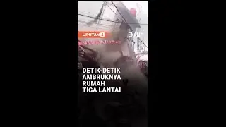 Ngeri! Rumah Tiga Lantai di Bandung Roboh Diduga karena Kesalahan Konstruksi #Shorts