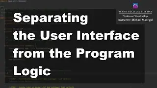 Java 2 Online, Separating the User Interface from the Program Logic