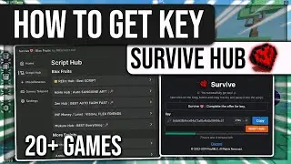 How to Get Key / Complete KEY SYSTEM for Survive Hub : Easy GUIDE take 2 MINUTES!