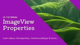 How to set imageview Scale-type, rotation & transparency and other properties?