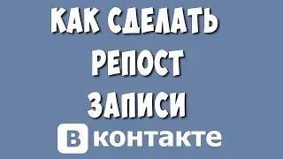 Как Сделать Репост в ВК в 2023 / Как Сделать Репост Записи на Страницу ВКонтакте