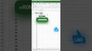 🔥Learn Roman Numbers in 30sec🔥#shorts #excel #professionalinc #youtubeshorts #viral #tips