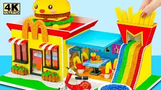 (AWESOME) Build McDonald's Restaurant with Giant Burger, Rainbow Fries Slide ❤️ DIY Miniature House