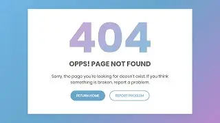 404 Error Page Design using HTML & CSS | CodingNepal