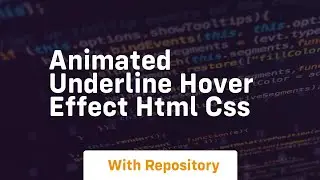 Animated underline hover effect html css