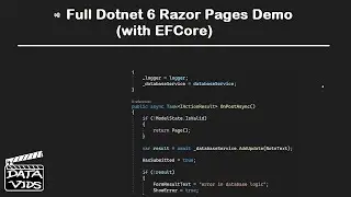 Create full Razor Pages app, with EFCore from scratch!