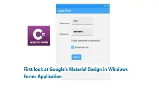 First look at Google's Material Design in Windows Forms Application