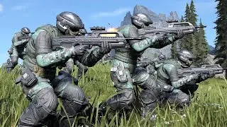 HALO INFINITE AI Battles - Massive Battle to take back UNSC FOB!