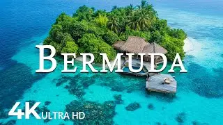 FLYING OVER BERMUDA (4K UHD) - Soothing Music Along With Beautiful Nature Video - 4K Video ULTRA HD