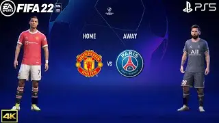 FIFA 22 PS5 | Manchester United Vs PSG | UEFA Champions League | 4k Gameplay