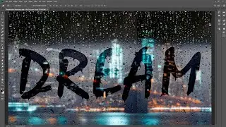 How to Create Rainy Night Text Effect in Photoshop CC