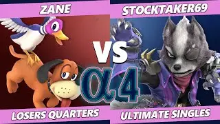 Alpha 4 Losers Quarters - Zane (Duck Hunt) Vs. Stocktaker69 (Wolf, Fox) SSBU Ultimate Tournament