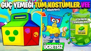 GÜÇ YEMEĞİ AÇILIMI | ÜCRETSİZ KOSTÜMLER , ÖDÜLLER , TÜM YENİ KOSTÜMLER SÜNGER BOB VEE - Brawl Stars