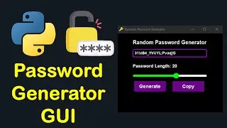 RANDOM PASSWORD GENERATOR PYTHON CUSTOMTKINTER GUI PROJECT