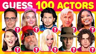 Guess The Actor in 3 Seconds 🎬 | Trivia 100 famous Actors and Actresses - Play Quiz Challenge