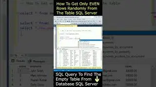 Display Random Even Rows From The Table #sqlserver