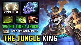 How to Fast Jungle Sven in 7.33d with 999 Gold Per Min Brutal Cleave Full Agility Speed Dota 2