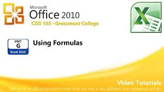 Excel 2010 | Formulas