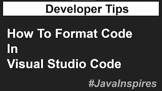 How To Format Code In Visual Studio Code ? | Java inspires