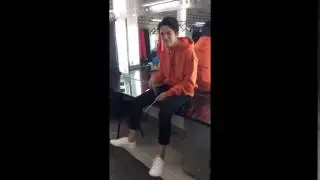 Dimash was taken candid video when he was entertaining himself