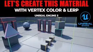 Vertex color and Lerp node in unreal engine 5 in detail to create this cool effect