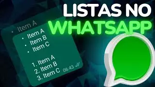 Como fazer LISTAS no WHATSAPP