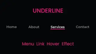 Draw Underline Link Hover Effect | CSS menu hover effect