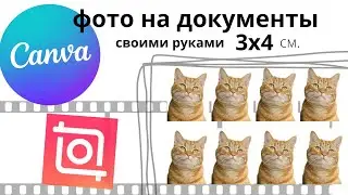 Как сделать шаблон на документы 3Х4 см. в  Canva бесплатно