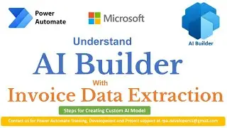 Power Automate AI Builder Invoice Processing | AI Builder Invoice Processing | AI Builder Tutorial