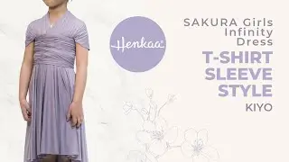 SAKURA KIDS KIYO T-Shirt Sleeve Convertible Infinity Mini Dress Style Tutorial HENKAA